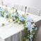 Artificial Flower Garland Decorations - 5.6 FT Eucalyptus Garlands with Flowers Rose Floral Garlands for Wedding Arch Archway Mantle Backdrop